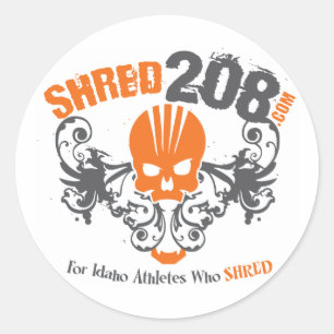 SHRED208.COMのステッカー ラウンドシール
