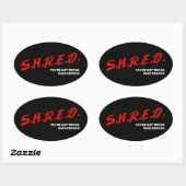 Shred、あなたは十分な懸命を試していない 楕円形シール (シート)