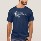 Shred Bozeman Montana Mountain Biking Tシャツ (正面)
