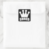 Shred Crown (白)正方形ステッカー スクエアシール (バッグ)