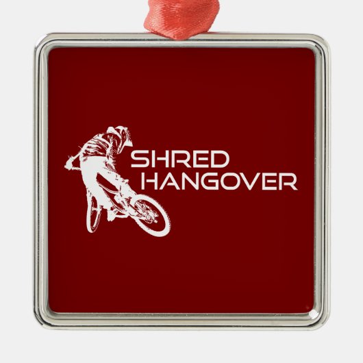 Shred Hangover Arizona Mountain Biking メタルオーナメント (正面)