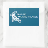 Shred Mammoth Lakes California Mountain Biking 長方形シール (バッグ)