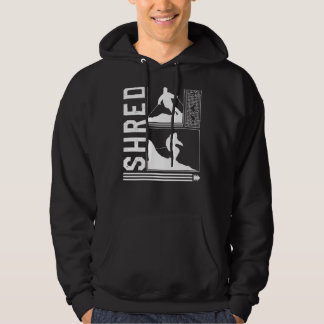 Shred Skiing Skier Winter Snowboard Snowboarder パーカ