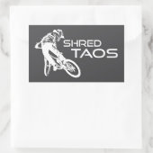 Shred Taos New Mexico Mountain Biking 長方形シール (バッグ)