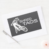 Shred Taos New Mexico Mountain Biking 長方形シール (封筒)