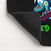 Shred The Gnar Funny Snowboarding Dinosaur T-rex W マウスパッド (コーナー)