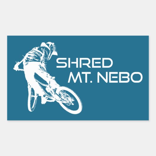 Shred The Mt. Nebo Trail Bentonville 長方形シール (正面)
