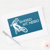 Shred The Mt. Nebo Trail Bentonville 長方形シール (封筒)