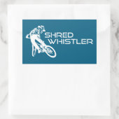 Shred Whistler British Columbia Mountain Biking 長方形シール (バッグ)
