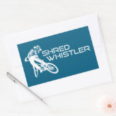 Shred Whistler British Columbia Mountain Biking 長方形シール (封筒)