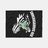 Shredasaurus Rex Ski Dinosaur Kids Funny Skiing Gi フリースブランケット (正面(横))