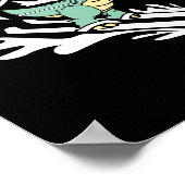 Shredasaurus Rex Ski Dinosaur Kids Funny Skiing Gi ポスター (角)