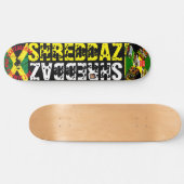 SHREDDAZ 8 1/4" スケートボードデッキ (横)