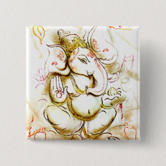 Shree Ganesh 缶バッジ (正面)