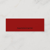 Shree Ganeshay Nama細い3" x1"名刺 スキニー名刺 (裏面)