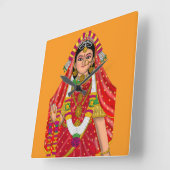 Shree Radha Wall Clock スクエア壁時計 (傾斜)