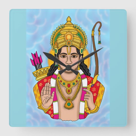 Shree Ram Wall Clock スクエア壁時計 (正面)