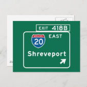 Shreveport、LAロードサイン ポストカード (正面/裏面)