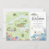 Shrewsbury New Jersey Wedding Weekend Welcome Map (正面)