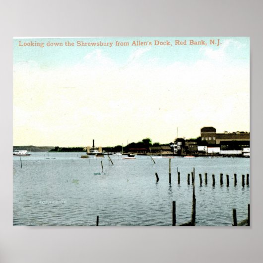 Shrewsbury River, Red Bank NJ, Vintage ポスター (正面)