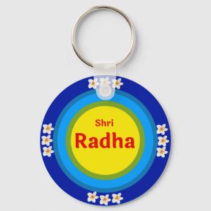 Shri RadhaのようにVrindavan英語 キーホルダー