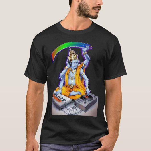 Shri Vishnuは家のॐを揺すります Tシャツ (正面)