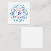 Shri YantraかSriのチャクラ-白熱［赤熱］光を放つなエネルギー エンクロージャーカード (正面/裏面)