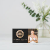 Shri Yantra、ヨガ、瞑想写真 名刺 (スタンド正面)