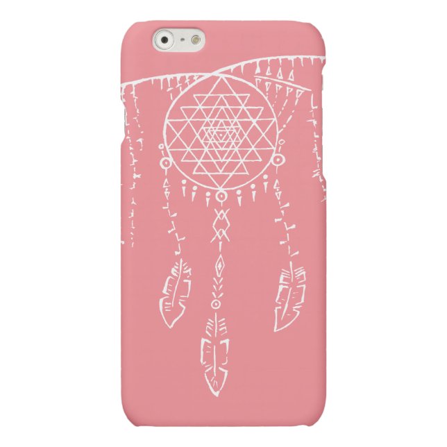 Shri Yantra/夢のキャッチャーのIphone 6のプラスの例 iPhoneケース (裏面)