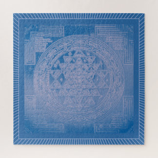 Shri Yantra Mandala：青 ジグソーパズル
