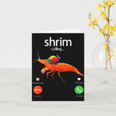 Shrim Is Calling, Misspelled Shrimp Incoming Call カード (黄色い花)