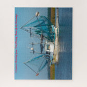 Shrimp Boat Mississippi。クリスマス グリーティング ジグソーパズル (縦)