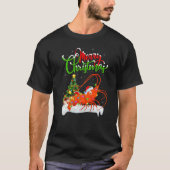 Shrimp Fish  Xmas Decorations Santa Shrimp Christm Tシャツ (正面)