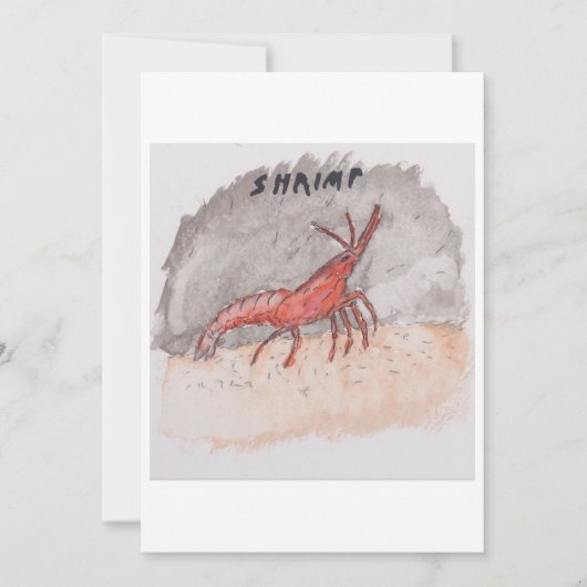 Shrimp Greeting Card 招待状 (正面)