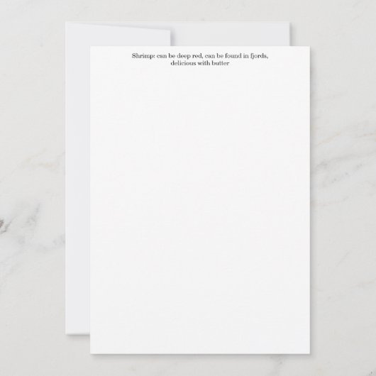 Shrimp Greeting Card 招待状 (裏面)