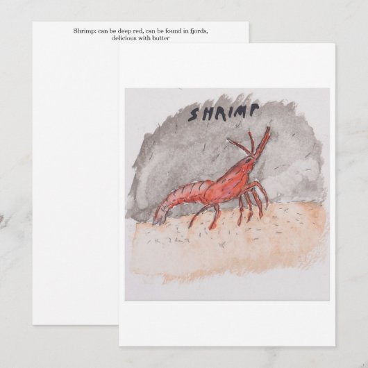 Shrimp Greeting Card 招待状 (正面/裏面)