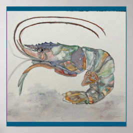 shrimp print by C. JONES ポスター