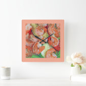 Shrimp Salad  スクエア壁時計 (ホーム)