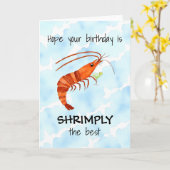 Shrimp Watercolor Birthday Card カード (黄色い花)