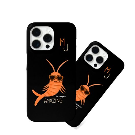 Shrimp with sunglasses Case-Mate iPhoneケース