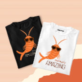 Shrimp with sunglasses tシャツ