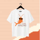 Shrimp with sunglasses tシャツ