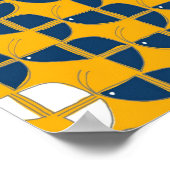 SHRIMPLYかわいいイエローブルー子供部屋カスタム ポスター (角)