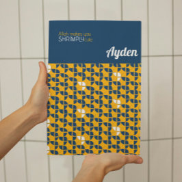 SHRIMPLYかわいいブルーイエロー子供部屋カスタム ポスター