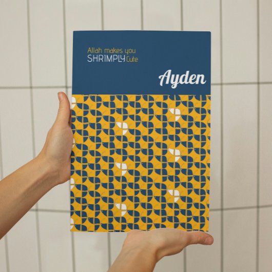 SHRIMPLYかわいいブルーイエロー子供部屋カスタム ポスター