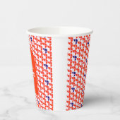 SHRIMPLYオレンジ色の白Aqiqah赤ちゃんシャワー 紙コップ (左)