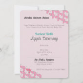 SHRIMPLYピンクティール（緑がかった色）、ベビーガールAqiqahベビーシャワー 招待状 (正面)