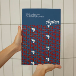 SHRIMPLYファンタスティックレトロレッドブルー子供部屋カスタム ポスター