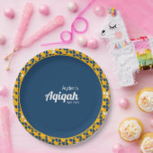 SHRIMPLYブルーイエロー、Aqiqah赤ちゃんシャワー ペーパープレート (パーティー)