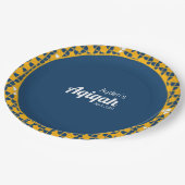 SHRIMPLYブルーイエロー、Aqiqah赤ちゃんシャワー ペーパープレート (アングル)